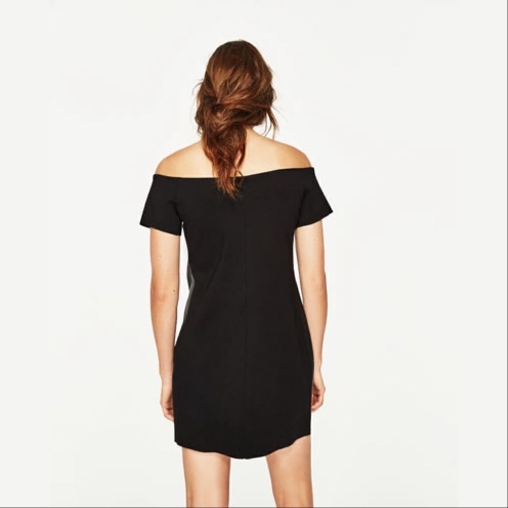 ✨2xHP✨ZARA LEATHER-EFFECT DRESS✨ - Picture 6 of 7